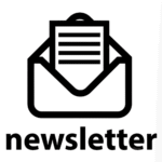 Icon of an envelope with a letter inside and the word "newsletter" below it, used to represent email subscriptions.